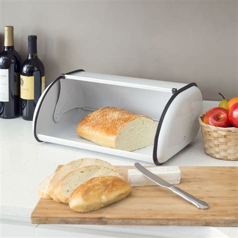 glass and metal bread box|best roll top bread boxes.